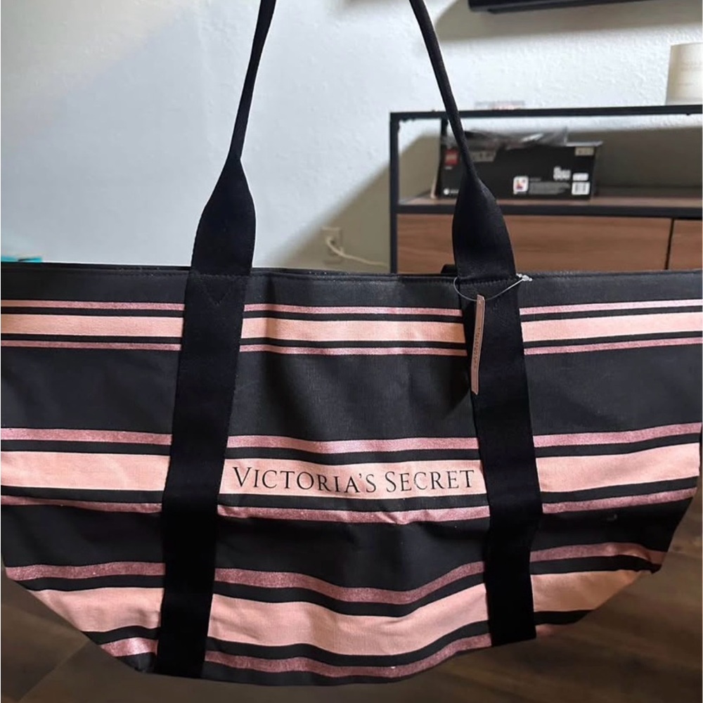 Victoria's Secret Black and Pink Tote